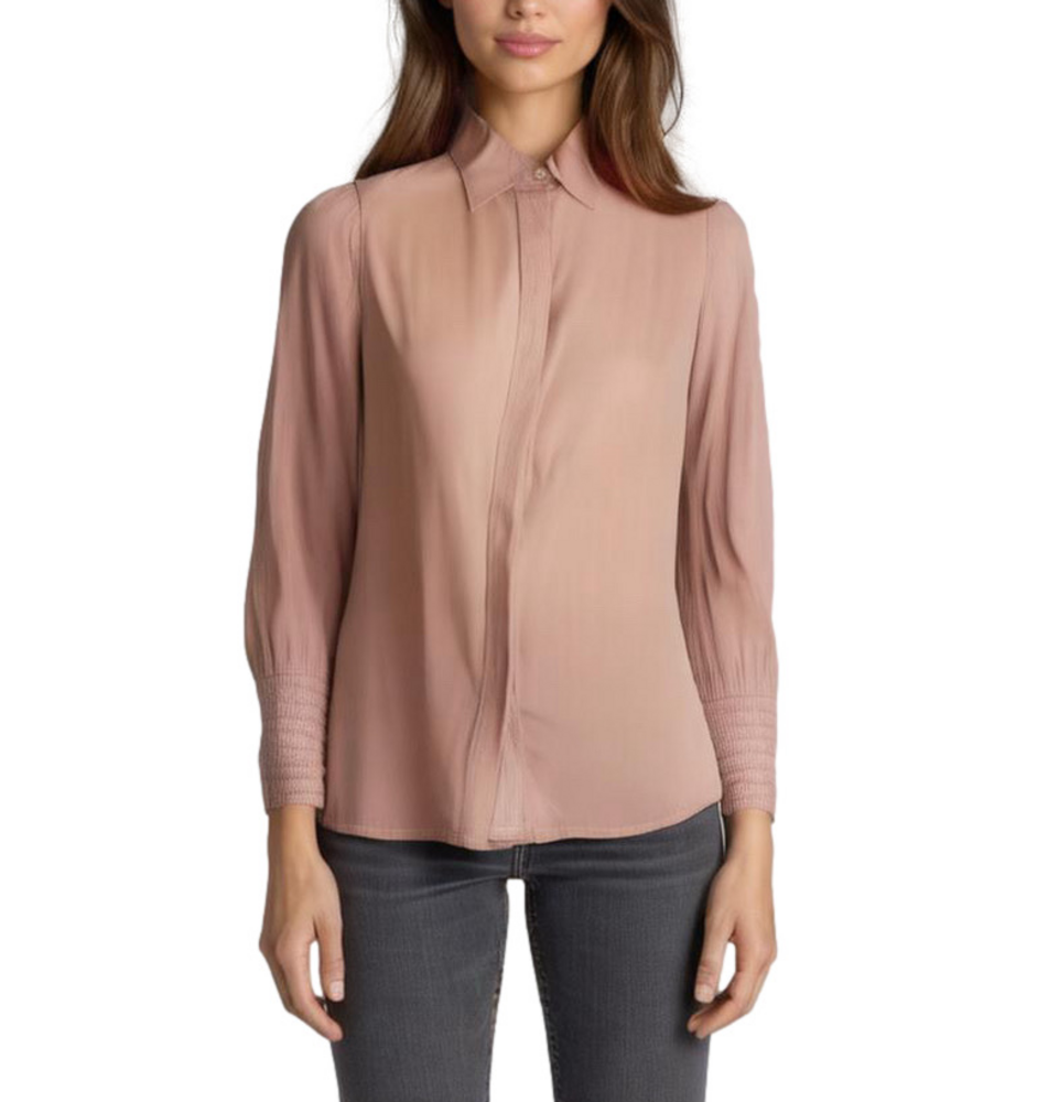 NWT Express Pink Long Sleeve Button Up Blouse - XS